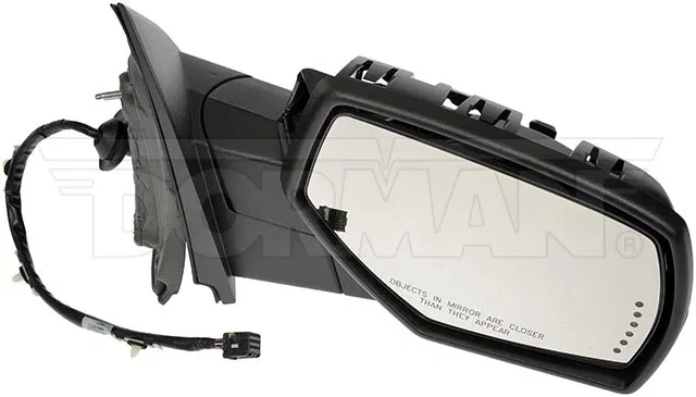 959-217 – DORMAN Exterior Mirror, OE Replacement Single Matte Black Plastic Power Heated Foldaway With Turn Signal In...